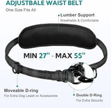 Hands Free Dog Leash with Pouch, Retractable Bungee with Double Padded Handles, Dog Waist Leash for Dog Walking, Dog Leashes with Bungee for Medium & Large Dog, Dog Walking Accessories