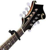 D'Addario Accessories NS Banjo Capo, Mandolin Capo - For 4 or 5 String Banjos and Mandolins - Micrometer Tension Adjustment for Buzz-Free, In-Tune Performance - Black