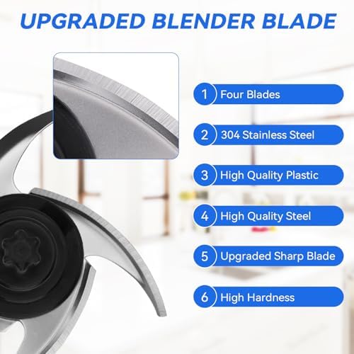 For Ninja 16-Ounce Food Chopper Express Chop Blade - Replacement Blades Compatible with Ninja NJ100 NJ110GR NJ100WM For Ninja Express Chopper 4 Point Blender Attachment Accessories