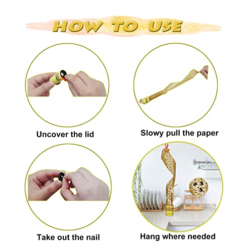 40 Rolls Fly Strips - Fly Tapes Fly Paper Sticky Fly Trap Indoor/Outdoor Hanging,Fly Catcher Fly Ribbon Fungus Gnat Trap Fruit Fly Killer for House/Kitchen/Plants/Horse Stable (40Roll)