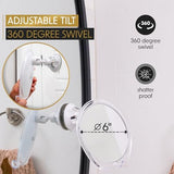 Luxo Shaving Mirror, Shower Mirror with a Razor Holder for Shaving with Powerful Suction Cup - Shatterproof Anti Fog Mirror for Shower (Clear)