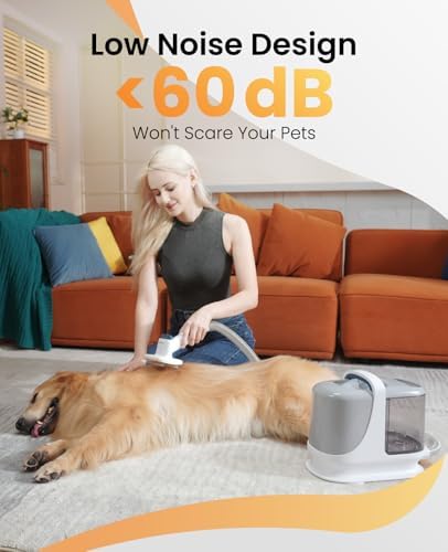 oneisall Dog Grooming Vacuum, 13000Pa Powerful Dog Hair Vacuum with Dog Clippers & Shedding Brush 7 Grooming Tools Dog Grooming Kit, 3L Dust Cup Pet Grooming Vacuum Quiet, 3 Suction Levels, BM3
