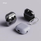 elago Compatible with Samsung Galaxy Buds 3 Case & Galaxy Buds 3 Pro Case, Duo Case with Carabiner, Premium Silicone + TPU Cover, Wireless Charging, Headphone Accessories, for Men, for Women (Black)