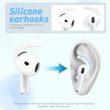 Seltureone 6 Pairs Ear Hooks for AirPods 4 [Added Storage Pouch], Sport Non-Slip and Anti-Slip Earbuds Ear Tips Accessories Compatible with AirPods 4th Generation Released 2024