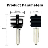 2 Pack A1 Mini/A1 Hotend Print Head Hot End Kit Extruder Upgrade High-Temperature 0.4MM Hardened Steel Nozzle Replacement with 4PCS Silicone Cover Sock for Bambu Lab 3D Printer Accessories