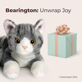 Bearington Collection Lil' Socks Cat 8 Inch Stuffed Animals Stripped Cat Plush Toy - Stuffed Cats That Look Real - Plushies for Kids