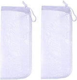 ALEGI Media Filter Bag Aquarium Extra Fine,Reusable 180 Micron Drawstring Mesh Filter Bags for Very Fine Resins Filter (10"*3.9" (6 Pack))