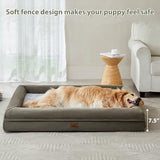 WNPETHOME Washable Dog Beds Large Sized Dog, XXXL Dog Couch, Orthopedic Dog Sofa Bed with Removable & Waterproof Cover, Extra Large Dog Bed with Bolster Sides for Sleeping, Giant Dog Couch with Sides