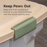 IRIS USA WeatherPro Airtight Dog Food Storage Container, Up to 13 lbs, for Dog Cat Bird and Other Pet Food Storage Bin, Pet Supplies, Keep Fresh, BPA Free, Clear/Almond