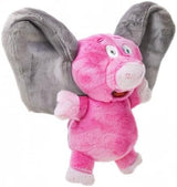 goDog Flips Pig-Elephant Silent Squeak Plush Dog Toy, Chew Guard Technology - Pink, Small