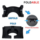 Foldable Poop Stool for Adults, Toilet Stool for Potty Training, 7'' Squatting Poop Foot Stool with Freshener Space, Bathroom Non-Slip Potty Stool, Sturdy Toilet Assistance Step Stool, Black