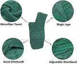 Geyecete Dog Bathrobe Towel Dog Drying Coat-Dry Fast Dog Bag-Pineapple Grid Fast Drying Super Absorbent Pet Dog Cat Bath Robe Towel-Green-XXL