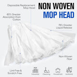 Matthew Cleaning Looped-Open Disposable Industrial Wet Mop Head 1.25'' Universal Headband Non-Woven Commercial Mop Head Replacement for Indoor&Outdoor Use,Floor Cleaning String Mop Head Refill 3 Pack