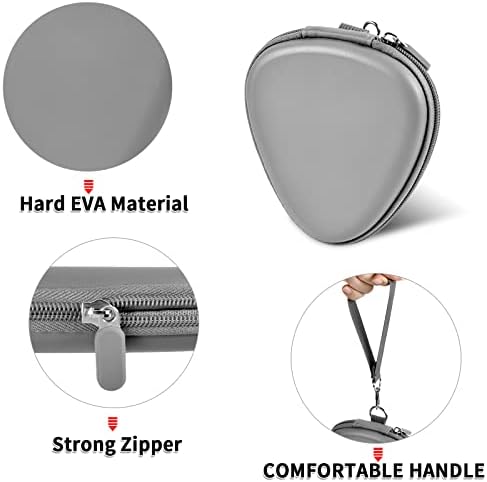 Guitar Picks Holder Case for Acoustic Electric Guitar Holds Over 39 Packs, Variety Pack Bass Picks Storage Pouch Organizer, Guitar Plectrums Bag with Mesh Pocket for Other Accessories - Grey