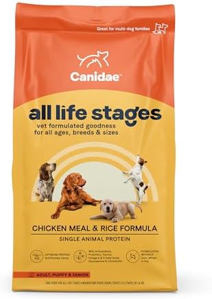 Canidae All Life Stages Premium Dry Dog Food for All Breeds, All Ages, Chicken Meal & Rice Formula, 5 lbs.
