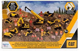 CAT Construction Toys, Little Machines Mega Set, 40-Piece Yellow Vehicles and Construction Site Accessories, Includes Dump Truck, Crane, Excavator, Bulldozer and more, for Kids and Toddlers Ages 3+