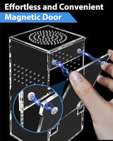 Jumping Spider Enclosure - 3x3x6 Inch Mini Tarantula Enclosure, Small Jumping Spider Accessories terrarium, Acrylic Full Transparency Child Play Tortoise Enclosure, Bug Terrarium, Spider Terrarium