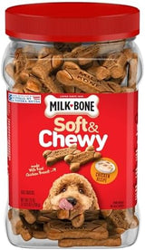 Milk-Bone Soft & Chewy Dog Treats Bundle: Beef & Filet Mignon Recipe, 25 Ounce + Chicken Breast Recipe, 25 Ounce