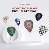 D'Addario Celluloid Guitar Picks - Guitar Accessories - Guitar Picks for Acoustic Guitar, Electric Guitar, Bass Guitar - Natural Feel, Warm Tone - Green, Medium 0.70mm, 25-pack