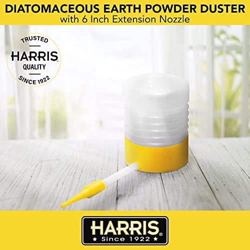 Harris Diatomaceous Earth Powder Duster with 6 Inch Extension Nozzle for Indoor and Outdoor Use