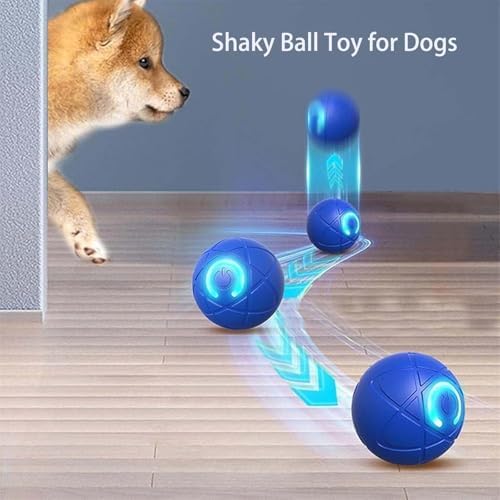 2025 New Shaky Ball Toy for Dogs, Shaking Dog Ball, Vibrating Dog Ball,Vibrating Ball for Dogs, Interactive Dog Ball, Automatic Moving Dog Toy Ball for Dogs, Suitable for All Dogs 2pcs(Orange+Blue)
