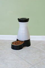 PetSafe Healthy Pet Food Station - Medium, 4 lb Kibble Capacity - Gravity Pet Feeder Dry Food Dispenser, Automatic Cat Feeder, Small to Medium Dog Feeder - Removable Stainless Steel Bowl Included