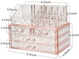 ZHIAI Stackable cosmetic organizer with drawers, easy to organize cosmetic products accessories Suitable for vanity, toilet, bathroom and bedroom organization and storage