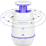 Pzqzmar Fruit Fly Trap,Indoor Insect Trap,Electric Bug Zapper Catcher for Fruit Flies,Flying Insect,Mosquito,Gnat,Moth,Mosquito Killer&Repellent Lamp for Home House,UV Light&Sticky Glue,Plug-in(White)