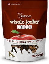 Fruitables Whole Jerky Dog Treats | Jerky Treats for Dogs | Gluten Free, Grain Free, Wheat Free | Made with Premium Meat and No Added Fillers | Grilled Bison and Apple | 5 Ounces