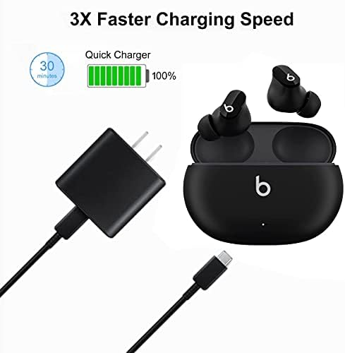 USB-C 20W Charging Block Charger Adapter for Beats Earbuds, Beats Solo 4, Studio Pro(x Kim Kardashian),Studio Buds+, Flex, Fit Pro,Solo Buds, Pill 2024 Wireless Speaker Earphones Headphone Accessories