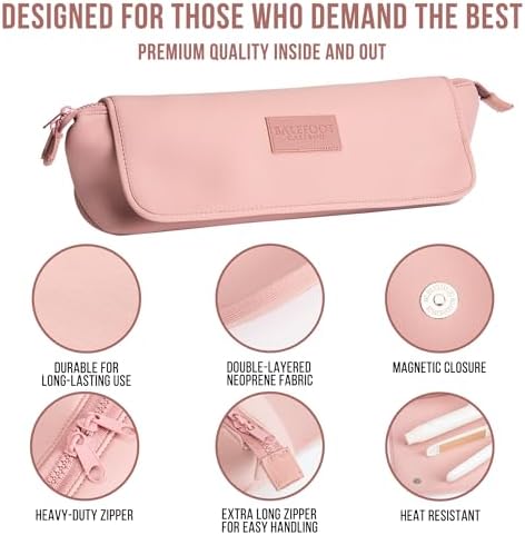 Hair Tools Travel Bag and Heat Resistant Mat for Flat Irons, Straighteners, Curling Iron, and Haircare Accessories, 2-in-1 design, with Interior Pockets, Portable Organizer