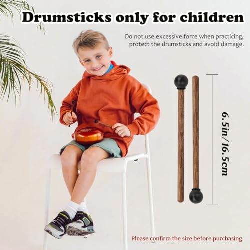 4PCS Steel Tongue Drum Mallets, 6.5in Rubber Percussion Mallets, Drum & Percussion Accessories for Child Drummers and Practitioners