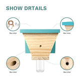 GAW Nature Wood Shed Style Carpenter Bee Traps for Outdoors, 4 Pack Best Wooden Bee Trap for Outside