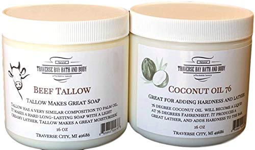 Coconut Oil, and Beef Tallow,Soap Making Supplies. one Each 16 fl oz. DIY Projects.
