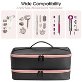 Travel Carrying Case for Hair Dryer for Shark FlexStyle Hair Dryer Bag Double-Layer Beauty Styler Organizer Hair Tool Storage Bag Hairdryer Accessories Black Case