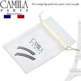 Camila Paris CP3375 French Hair Barrettes Clips for Women, Handmade, Girls Side Slide-in Barrette Clip, Hair Accessories for Women. Strong Hold No Slip Grip Fashion Durable Styling, Made in France