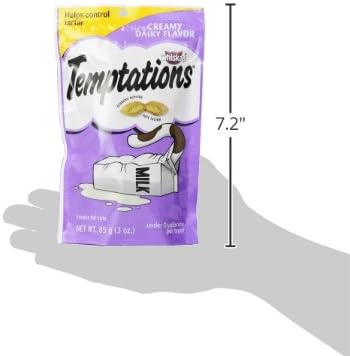 TEMPTATIONS Classic Treats for Cats Creamy Dairy Flavor 3 Ounces (Pack of 12)