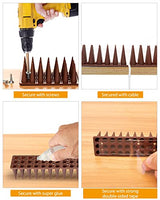 Mjokoj Bird Spikes, 20 Pack Anti Bird Spikes, Bird Spikes for Pigeons and Other Small Birds, Pigeon Spikes for Garden Fence and Wall