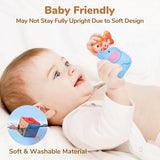 Baby Toys 6-12 Months - Mystery Soft Box with 10 Sensory Objects, Rattle, Crinkle Paper, Mirror - What's Inside Box Infant Gifts, Soft Busy Toys 1-2 - Baby Easter Basket Stuffers Gifts