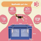 Dog Playpen 42 × 42 Inch, Puppy PlayPen with Gate for Puppies, Small and Medium Dogs, Pet PlayPen for Outdoors & Indoors, Tear Resistant Fabric. Blue