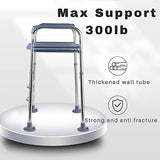 Raised Toilet Seat with Arms, 22in Width, Height Adjustable, Reinforced and Anti-Skid Design, Commode Chair and Safety Frame for Most Toilets，Bathroom Assist Frame for Elderly, Handicap【Widen】