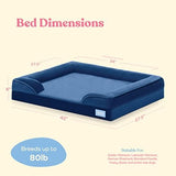 Orthopedic Sofa Dog Bed - Ultra Comfortable Dog Bed for X-Large Dogs - Breathable & Waterproof Pet Bed- Egg Foam Sofa Bed with Extra Head & Neck Support - Removable Washable Cover with Nonslip Bottom.