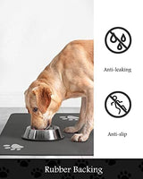 Pet Feeding Mat-Absorbent Dog Mat for Food and Water Bowl-No Stains Quick Dry Dog Water Dispenser Mat-Dog Accessories Pet Supplies-Dog Water Bowl for Messy Drinkers