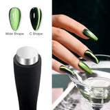 Gellen 5 in 1 Nail Magnet Tool, Multi-function Strong Cat Eye Magnet for Nails,3D Cat Eye Gel Nail Polish Wand Stick Tools Accessories for Nail Art, Salon, Manicure (Black)
