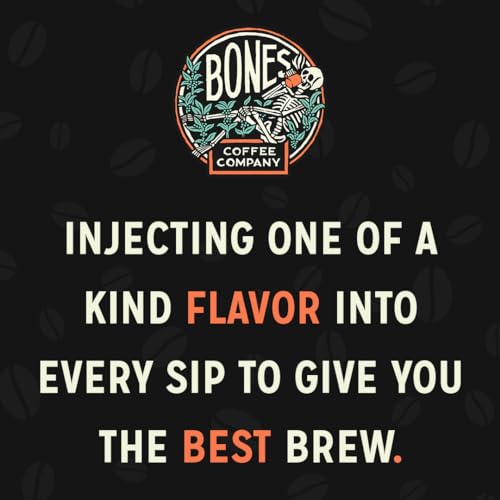 Bones Coffee Company What the Fluff?! Flavored Coffee Beans, Whole Bean Coffee Medium Roast Low Acid, Berry Cotton Candy Flavor (12 oz)