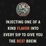 Bones Coffee Company What the Fluff?! Flavored Coffee Beans, Whole Bean Coffee Medium Roast Low Acid, Berry Cotton Candy Flavor (12 oz)