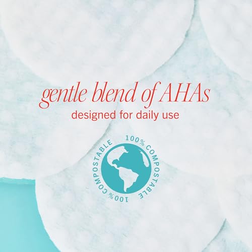 First Aid Beauty - Facial Radiance Pads with Glycolic & Lactic Acids – Daily Exfoliating Pads with AHA that Help Tone & Brighten Skin – Makeup Prep Pads - Compostable for Daily Use – 60 Pads