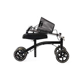 Medline Steerable Knee Walker, Large 8" Wheels, Adjustable Height and Storage Bag, Supports up to 300 lbs, Black