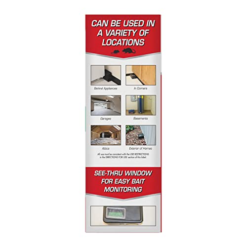 Tomcat Rat and Mouse Killer Child and Dog Resistant, Refillable Station, 2-Pack (2 Bait Stations Plus 30 Refills)