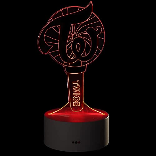 YX&ST Kpop Twice 16 Colors LED Night Light with Remote Control USB Acrylic Home Room Decoration